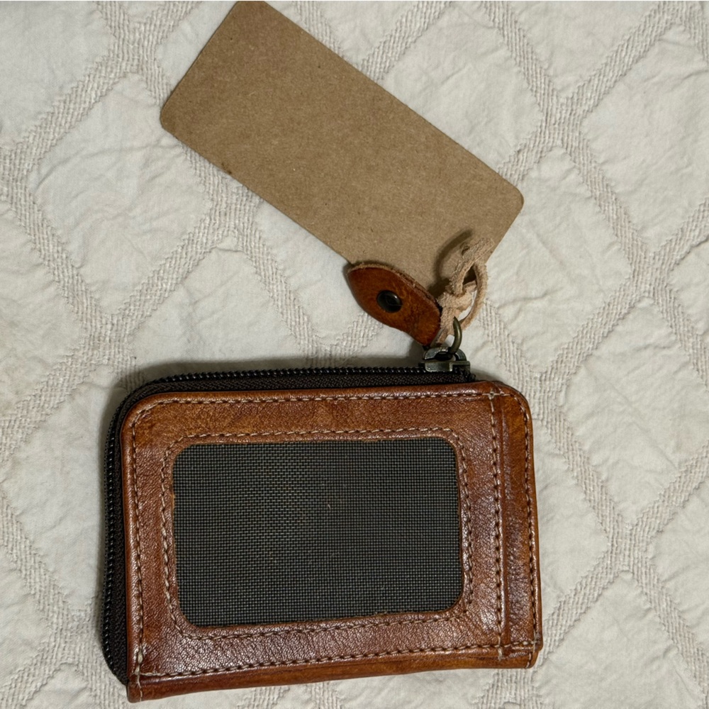 Bed Stu Brown Leather Zip Card Wallet - Picture 2 of 4